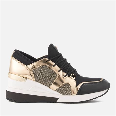 zwarte michael kors wedge sneakers scout trainer|michael kors slip on sneakers.